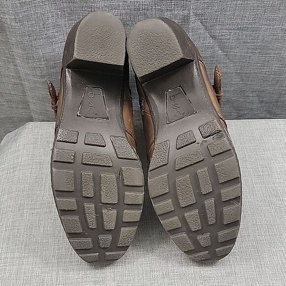 Born B.o.c Leather Brown Monk Strap ankle boots, Boho, slip-on, Women's sz 8.5 - Picture 10 of 12
